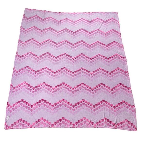 Pink Hearts Blanket Throw 88 x 74 Soft Love Cuddle Girly Winter Warm Cozy Cute - Picture 4 of 10
